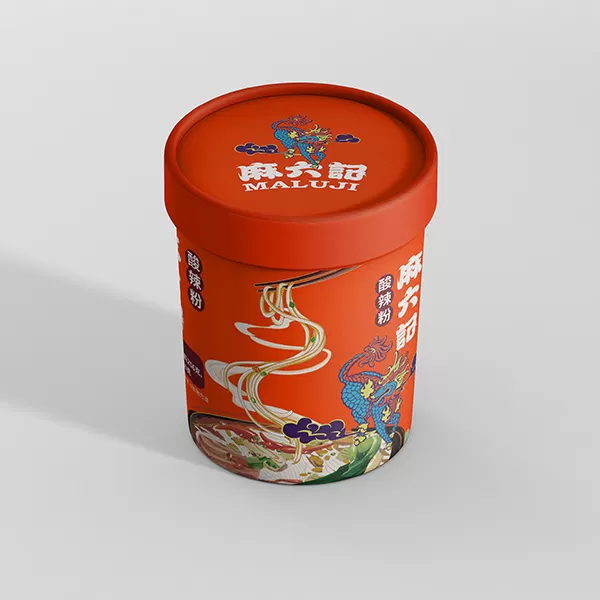 Instant Hot and Sour Vermicelli Cup, MaLuJi Single-Serve Noodle Bowl with Lid, 1